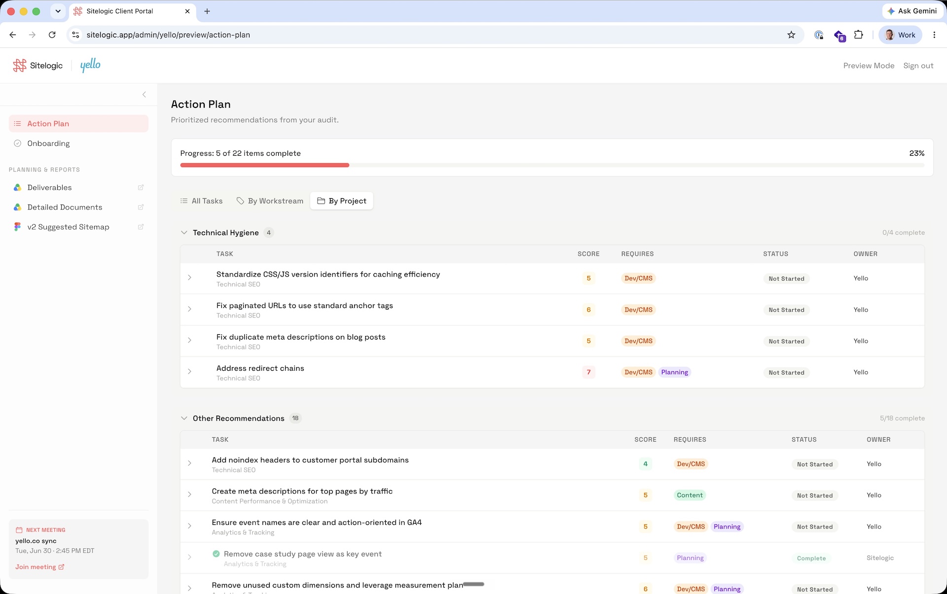 Sitelogic portal